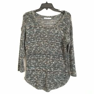 Maurices Teal, White, and Brown Sweater